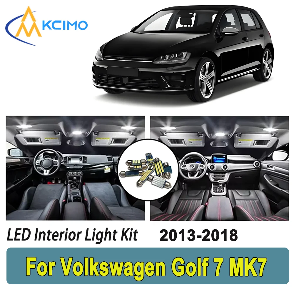 

New Light Bulb For Volkswagen Golf 7 MK7 (2013-2018) Premium Bright LED Interior Dome Map Trunk Light Kit Car Led Lamps Canbus