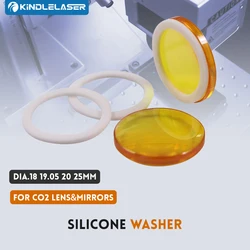 KINDLELASER Silicone Washer Dia.18 19.05 20 25mm Material fluoroplastic gaskets for CO2 Laser Focusing Lens Mirrors