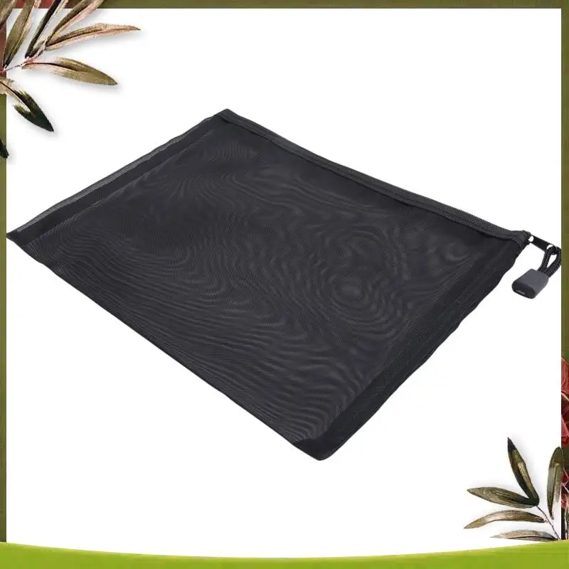 

New-12 Pieces Mesh Bags Black Mesh Zipper Pouch Makeup Bags Cosmetic Travel Organizer Bags Pencil Case