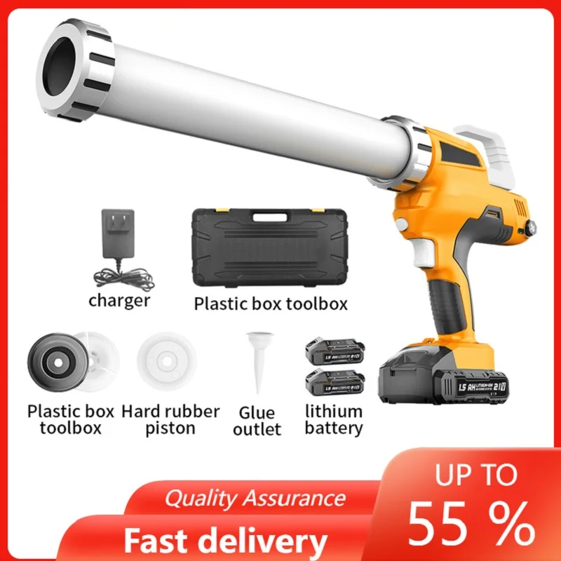 

21V Automatic Multi-function Wireless Caulking Gun Sealant Heat Hot Melt Lithium Glue Gun Construction Caulking DIY Tool 600ML