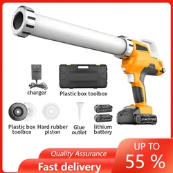 21V Automatic Multi-function Wireless Caulking Gun Sealant Heat Hot Melt Lithium Glue Gun Construction Caulking DIY Tool 600ML