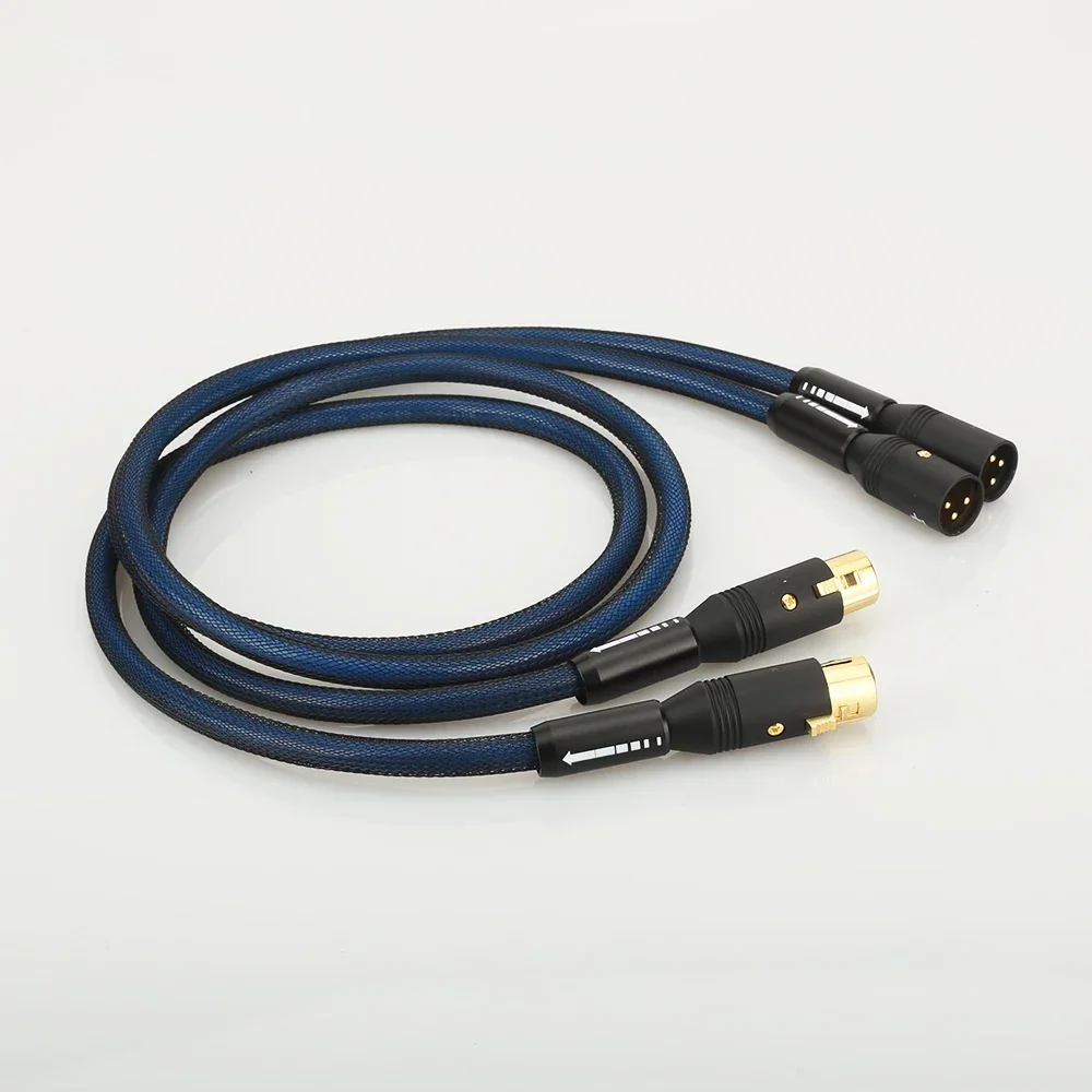 

Audiocrast A10 Hi-End Interconnect Cable 5N OFC Pure Copper Silver Plated XLR Male to Female 2ft for Audio Equipment