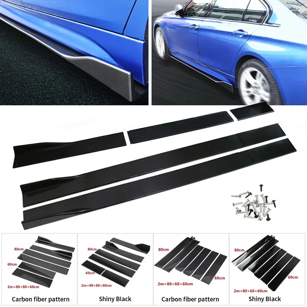 

6pcs Car Universal Side Skirt Extension Splitters Rocker Plate Lip Separator Bumper Side Winglet For VW Golf MK5 MK6 Car Styling