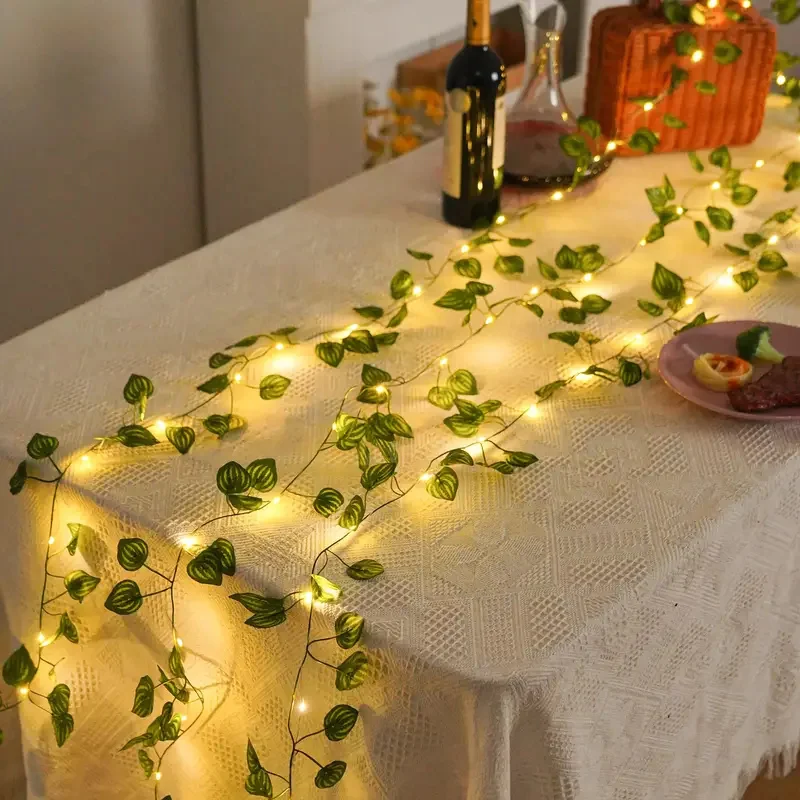 

Wedding Hanging Garland Watermelon Leaves String Light LED StringLight for Bedroom Wedding Party Garden Wall Room Battery Power
