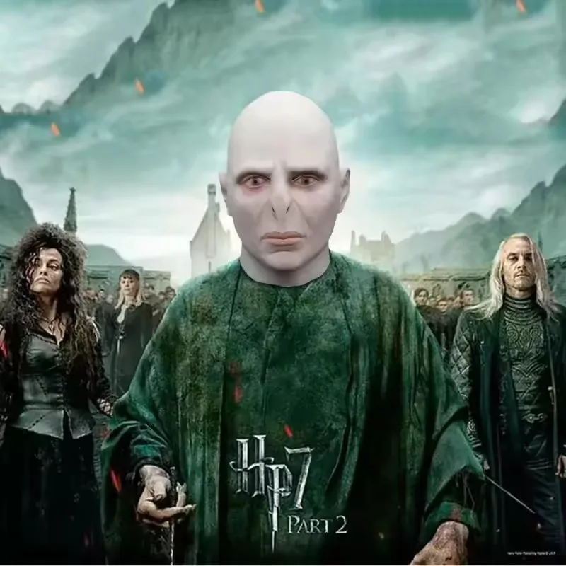 Horror Thriller Bald Latex Mask Halloween Mask for Adult Voldemort Mask Dobby The Elf Mask Kids Hood Harry Movie Cos view 4