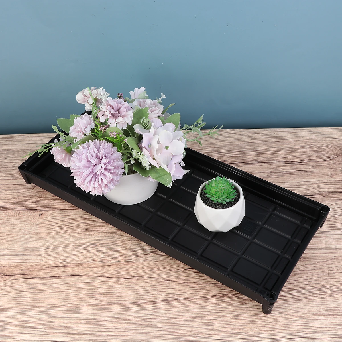 

Plastic Drainage Planter Plate Thicken Potted Rectangle Black Garden Tray Rectangular Plants Support Anti Slip Bottom