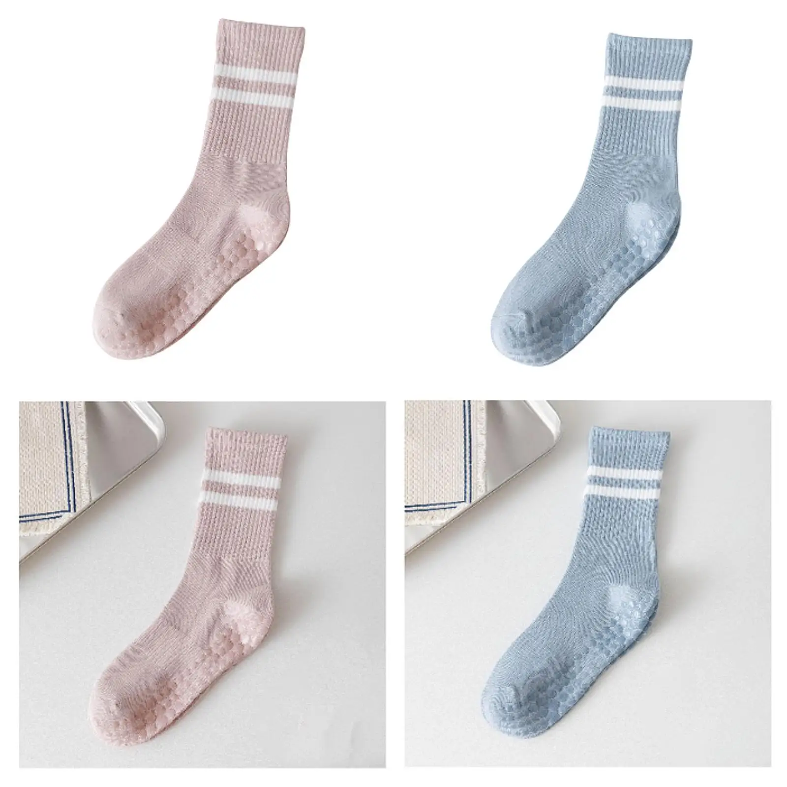 Chaussettes de Yoga, réduction du bruit, douces, portables, respirantes, antidérapantes, chaussettes de sol