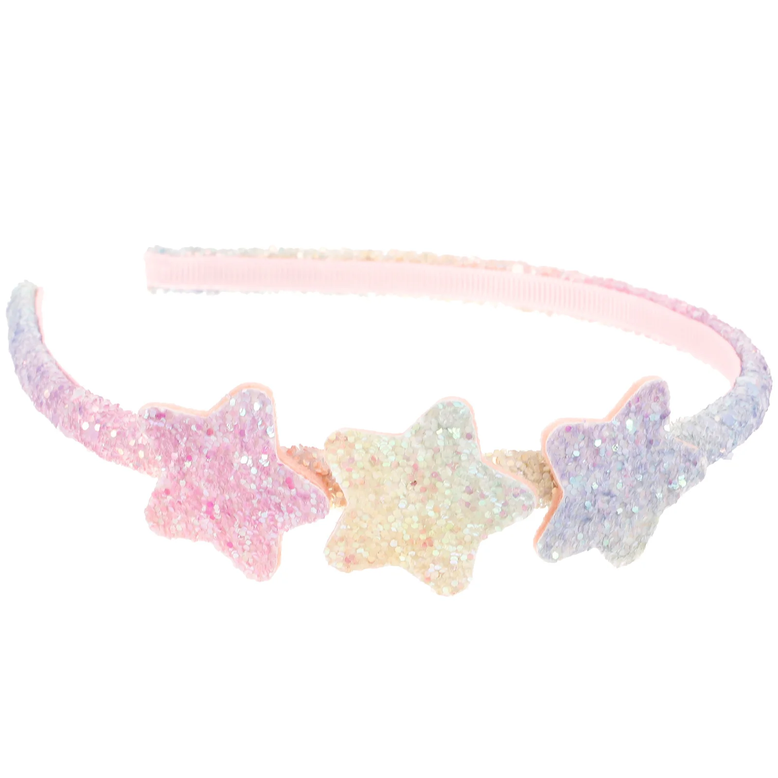 

Glitter Heart Headb Kids Girls Gradient Rainbow Plastic Valentine Hair Accessories Child 8 Party Props