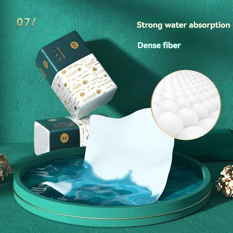 Papel higiénico premium de 300 hojas, 3 capas, ultra suave y resistente |   Pulpa de madera 100% virgen |   Caja dispensadora extraíble |   Pañuelos domésticos a granel