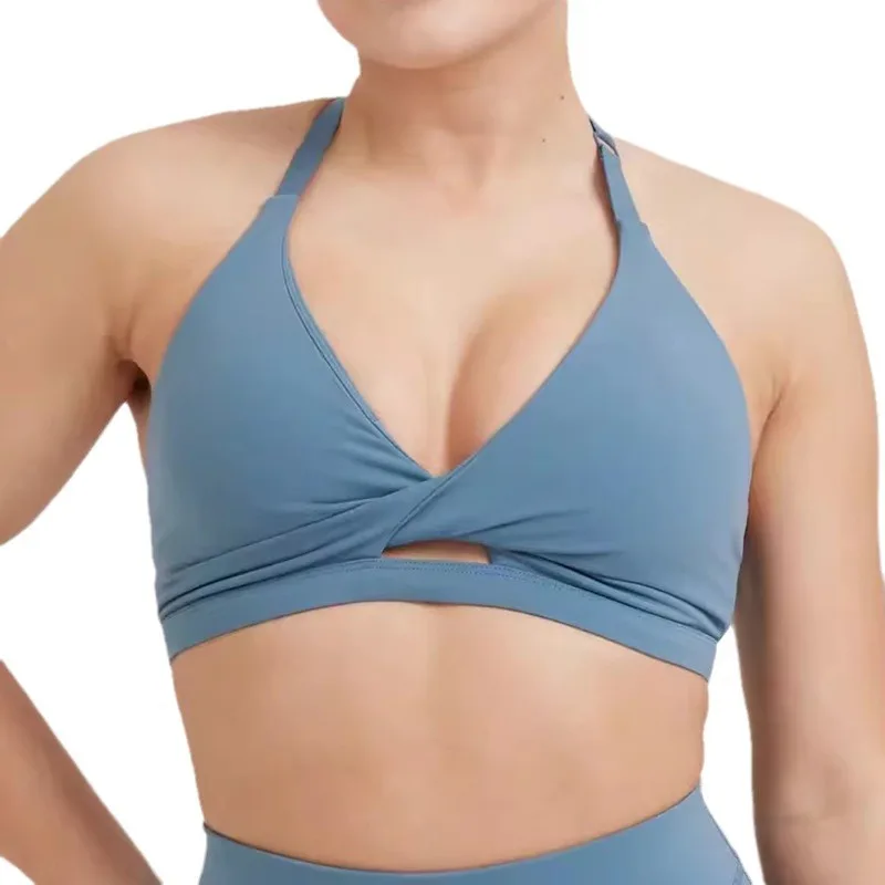 Ropa interior deportiva europea y americana, ropa de Yoga de alta resistencia a prueba de golpes, sujetador de alta sensación, Fitness femenino, Fitness antiflacidez