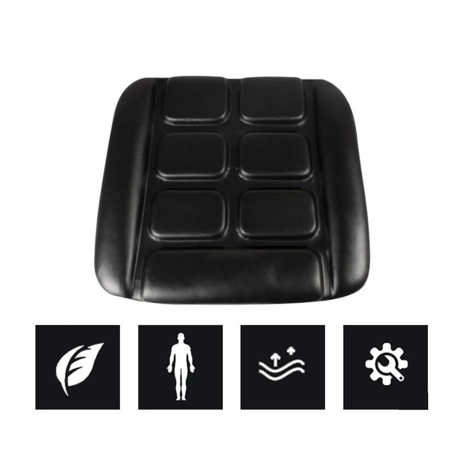 Soft PU Seat Tractor Cushion Bottom Universal Easy Replacement for Forklift Loader Engineering Vehicle Stability and Comfort