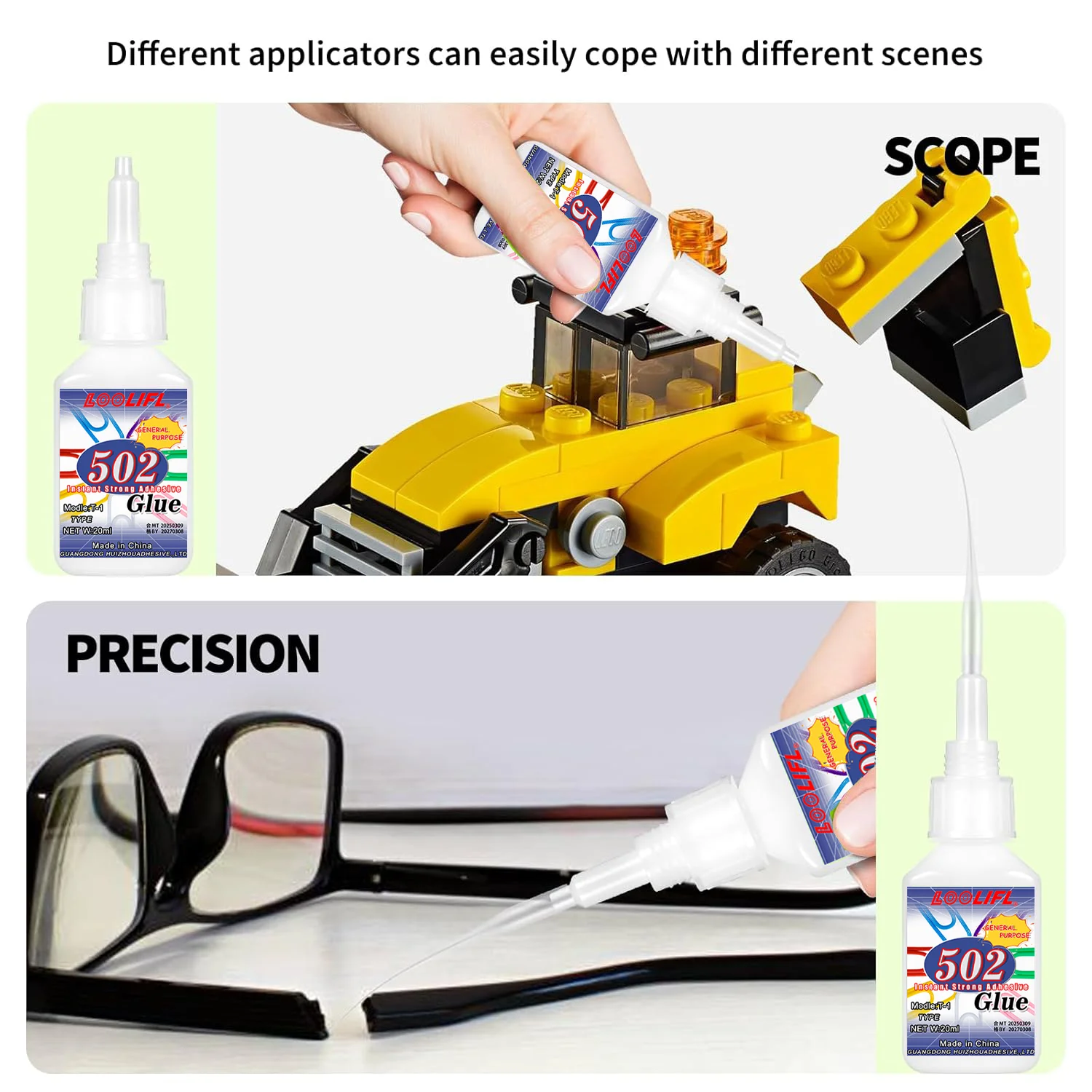 502 فائقة قوة المواد المجففة بسرعة، والمهنية للعب البلاستيك وغيرها من التصحيح اليومية، أبيض شفاف وخالية من الرائحة. #3