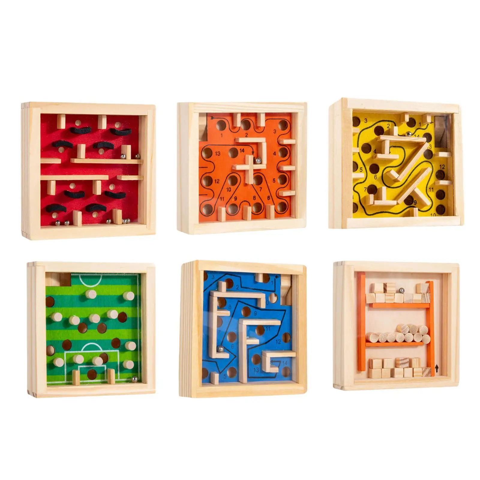Wooden Labyrinth Board Game Puzzle Logical Game Brain Teaser Puzzle for Kids Ages 3 4 5 6 Years Old Boys Girls Holiday Gift