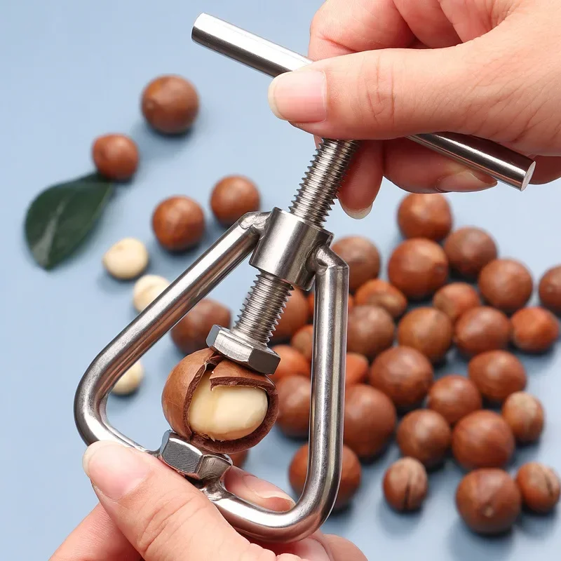 

2025 New Multifunctional Manual Nut Opener Cracker Machine Walnut Kitchen Tool Steel Sheller Nut Macadamia Accessories