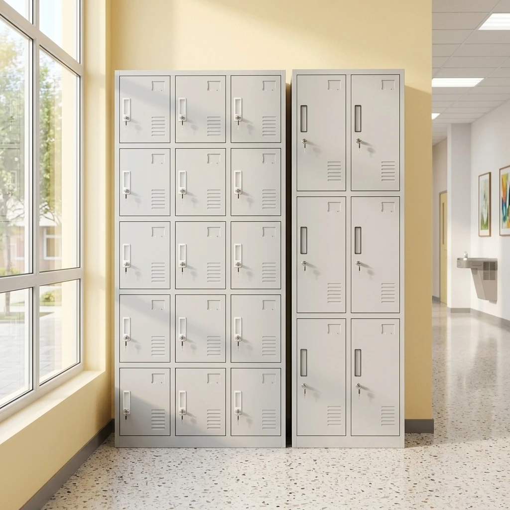 Steel Locker Modern Simple Design Moveable Employee Storage Cabinet For Dormitory Workshop Warehouse Home Office Lock