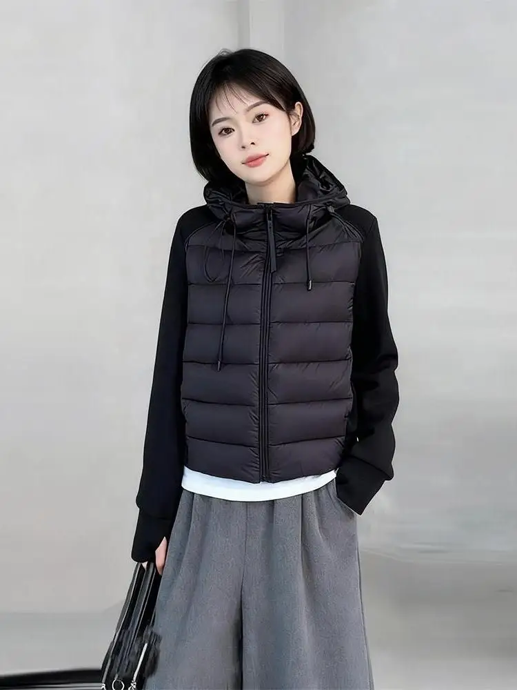 

Women's Casual Hooded Cotton Jaet Color Blo Faionable ort Outerwear Commute Friendly Versatile Autumn Winter New Arrival