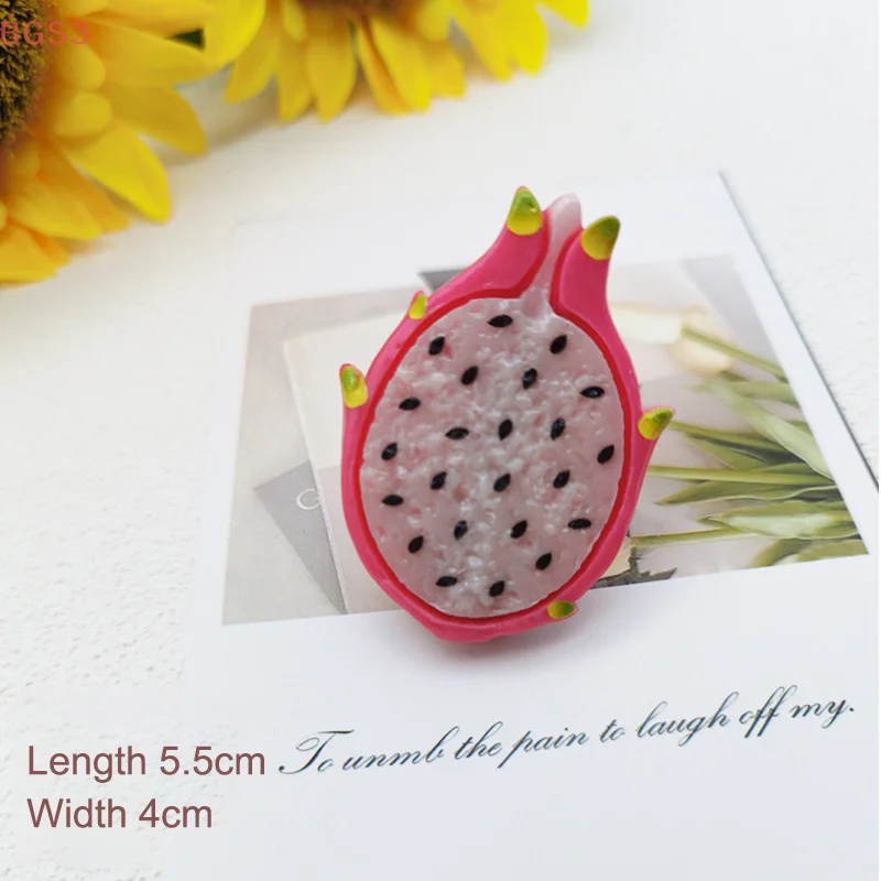 (JYS5) Grampos de cabelo de frutas de simulação criativa fofa Maçã Laranja Melancia Acessórios para cabelo Coiffes para meninas