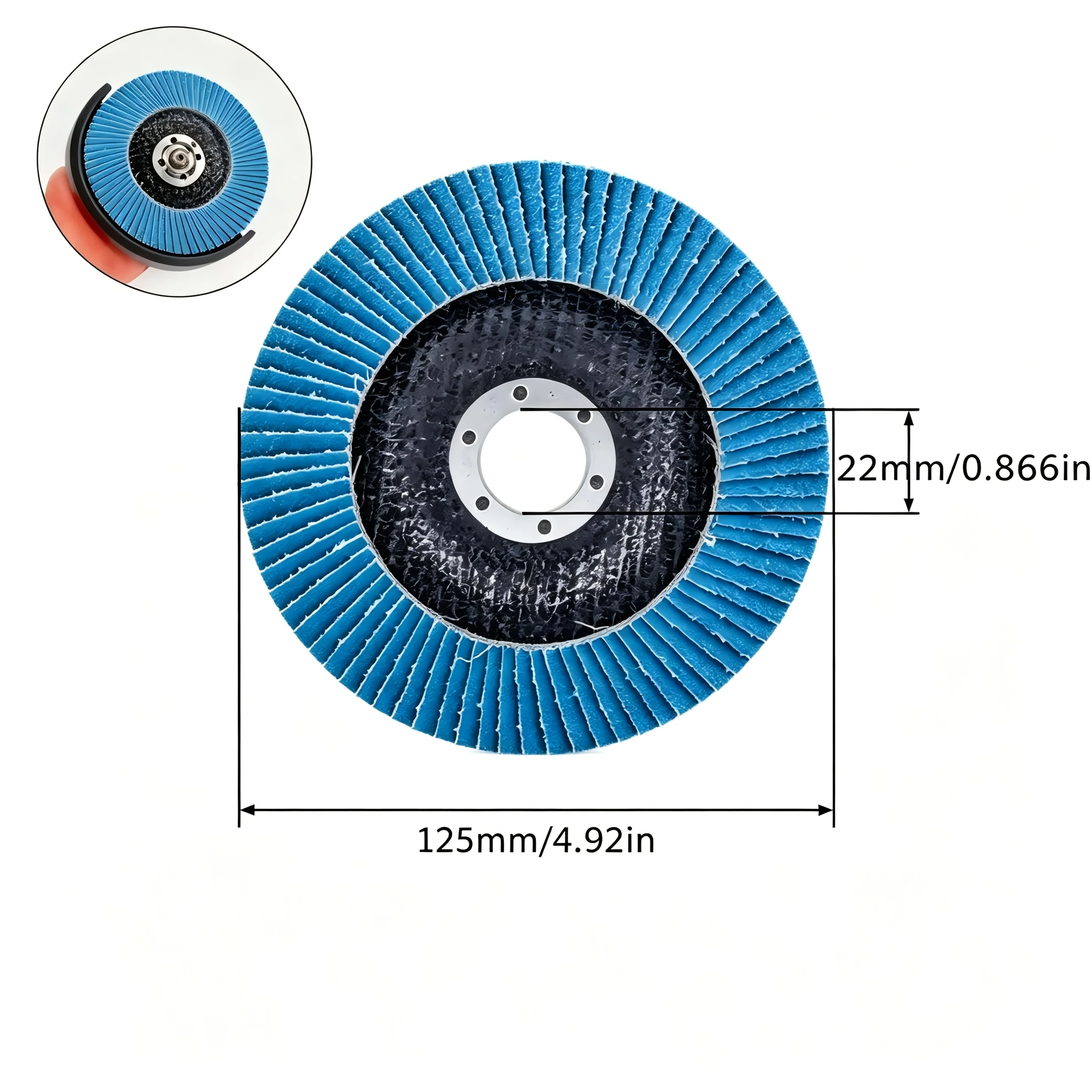 3Pcs 5 Inch (125mm) Blue Mesh Sanding Wheel 40-120 Grit, Mesh Back Sandpaper Disc for Angle Grinder Metal Rust Removal