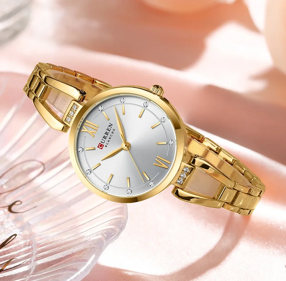 Fashion new casual business luxury women's watch simple diamond design steel belt quartz watch luxury women's automatic watch