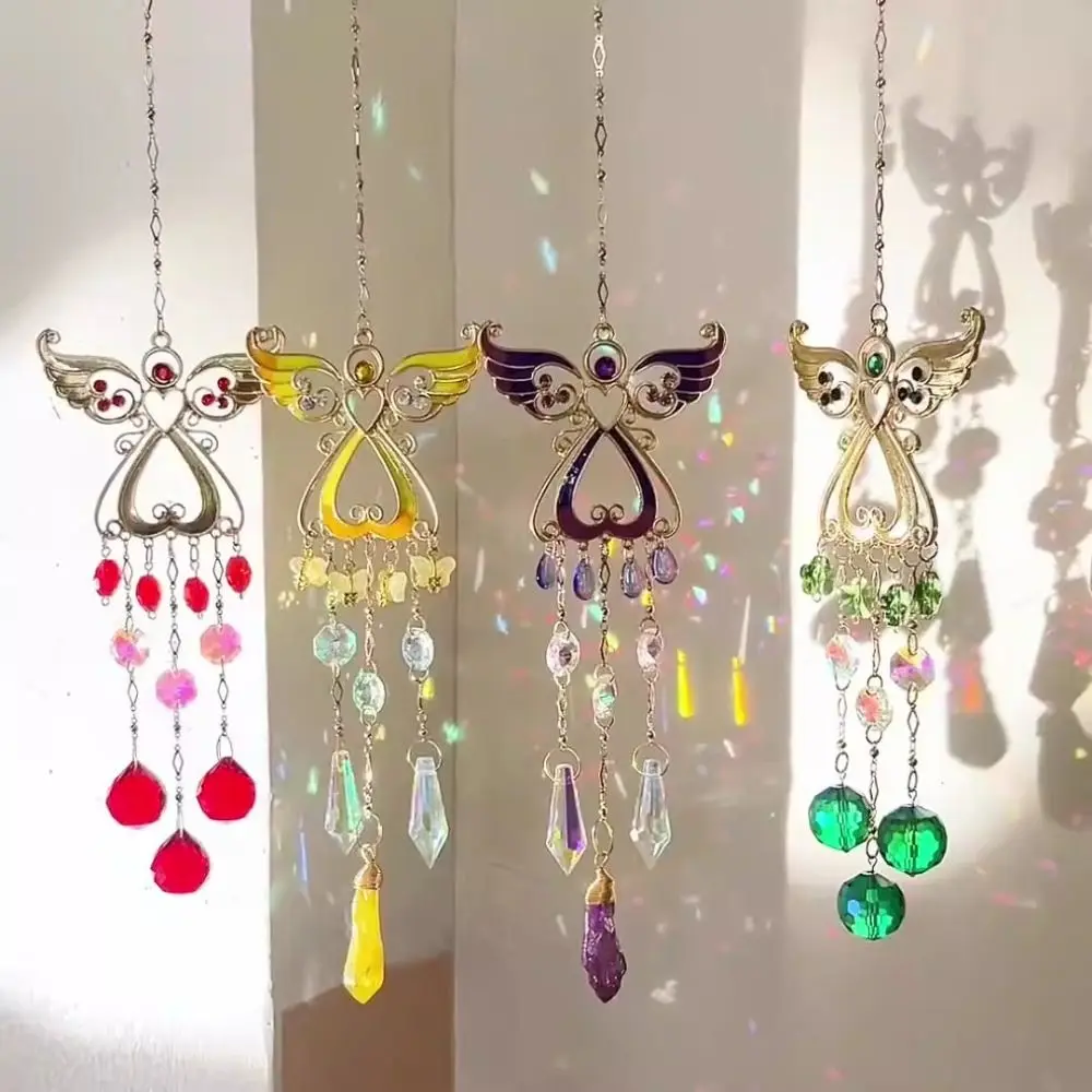 

Crafts Crystal Wind Chimes Hanging Creative Light Collection Pendant Novelty Rotating Sun Catcher Gift