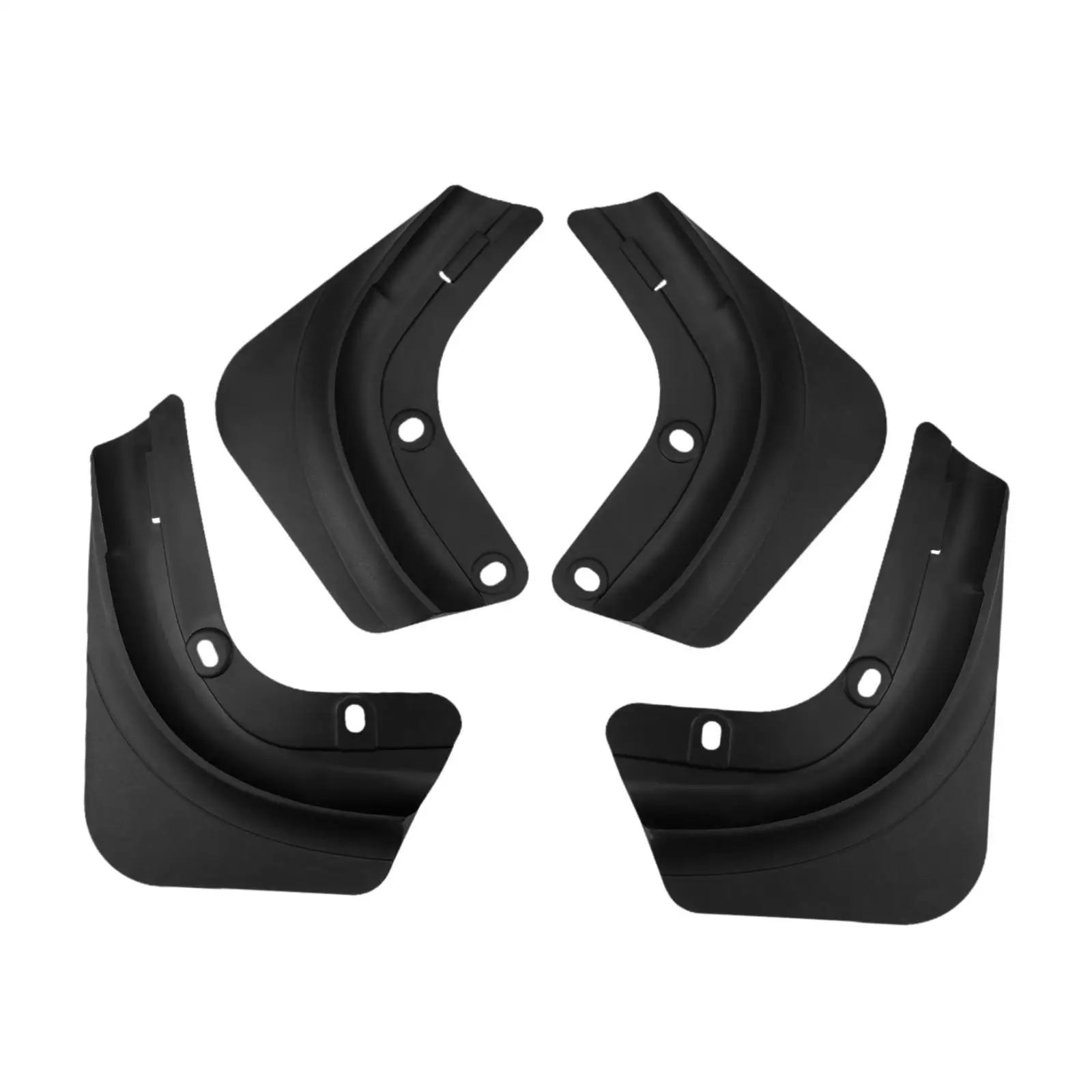 

Set of 4 Mud Flaps Splash Guards for 3 Mudguard Matte Black Simple Installation