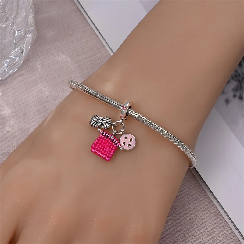 Nieuw in 925 zilveren Lifestyle-serie Knop Wekker Kam Charm Kralen Fit Pandach Originele DIY Armbanden Verjaardagscadeaus Sieraden