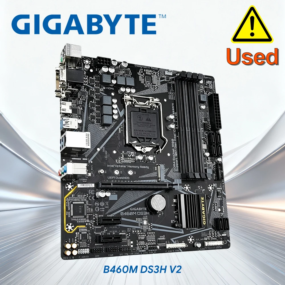 GIGABYTE B460M DS3H V2 (rev 1.0)  Intel B460 Micro-ATX with M.2, LGA 1200  Motherboard SATA 6Gb/s, USB 3.2 Gen 1