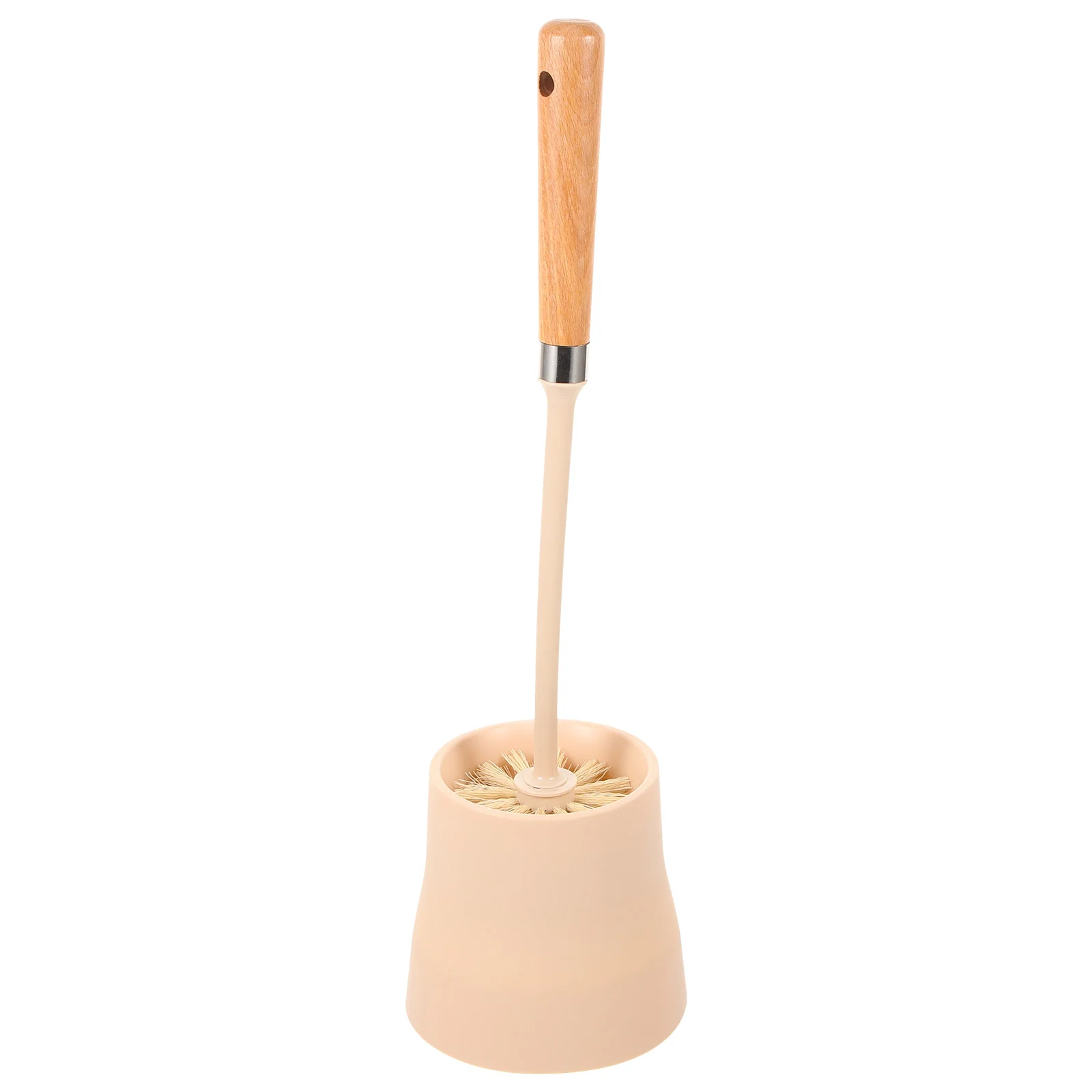 

Toilet Bowl Cleaner Cleaning Brush Tool with Holder Base Beige Bathroom Supplies Long Handle