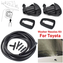 2x Auto Voorruit Washer Spray Ruitenwisser Nozzles Slang Voor Toyota E120 Corolla Camry Sienna Avensis T25 Corsa XV30 Hilux 85381AE020