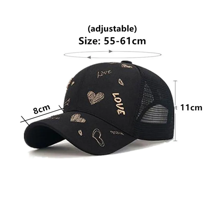 Summer Men's Caps Three-dimensional Embroidery Baseball Cap Golf Cap Camping Sunscreen Breathable Mesh Fishing Hat Women's Hats