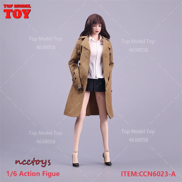 Ncctoys 1/6 CCN6023 Windbreaker Coat Clothes Model For 12'' TBL PH Female Soldier Large Chest Action Figure Body Dolls Toy