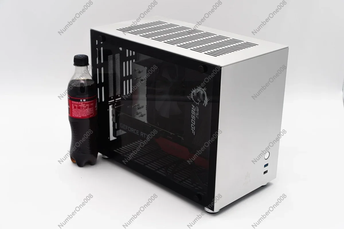 

New M200 Aluminum Small Chassis, Mini Computer Matx ATX Power Supply Water-cooled Side-transparent Portable Small Chassis