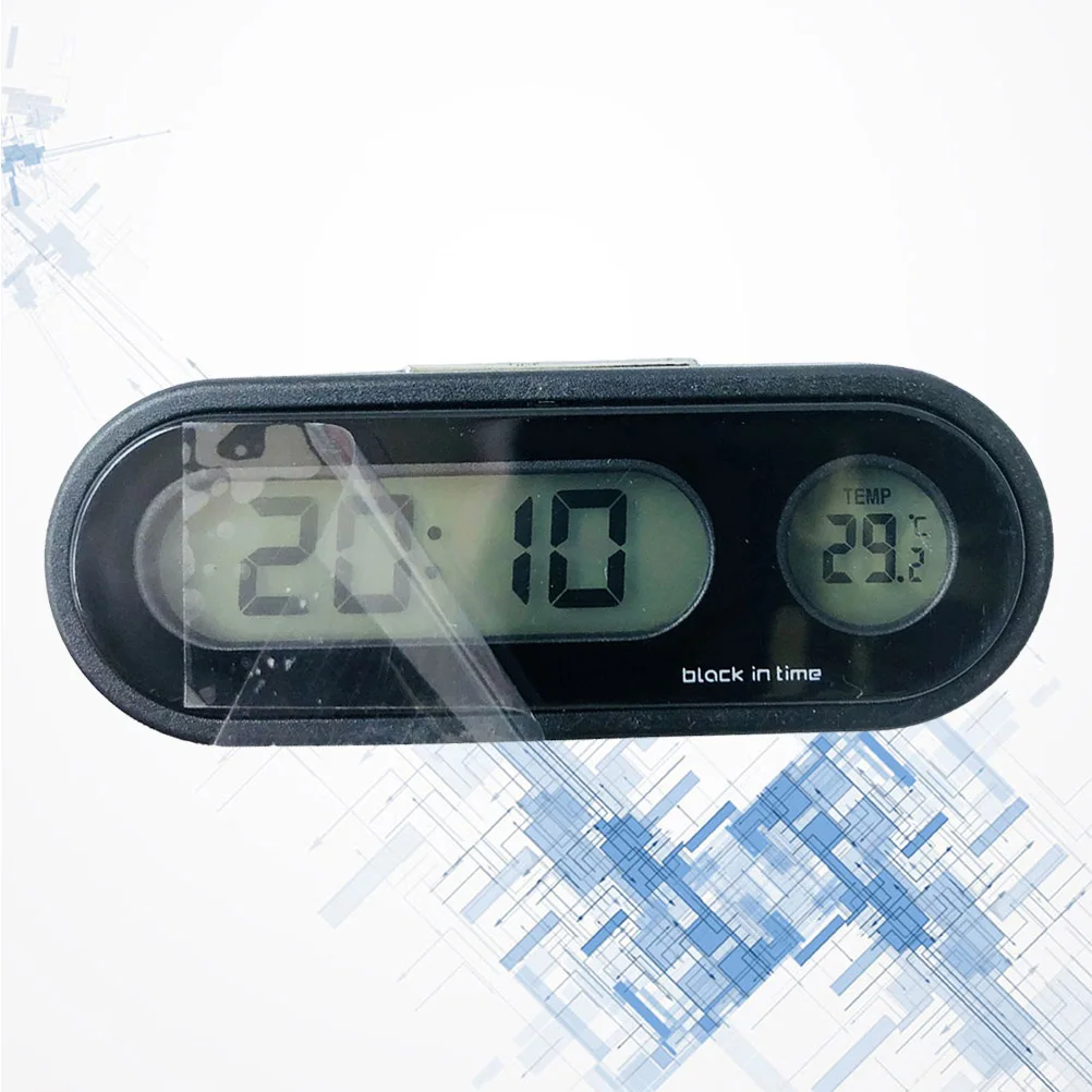 

1Pcs Car Luminous Thermometer And Clock Self-Adhesive LED Backlight Digital Display For Dashboard