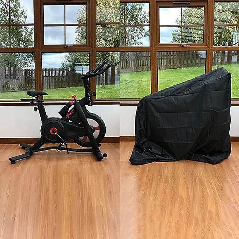 Bike Cover, Waterproof 210D Oxford Exercise Bike Cover, Outdoor Rain Snow Dust Proof Bicycle Storage Cover With Storage Bag