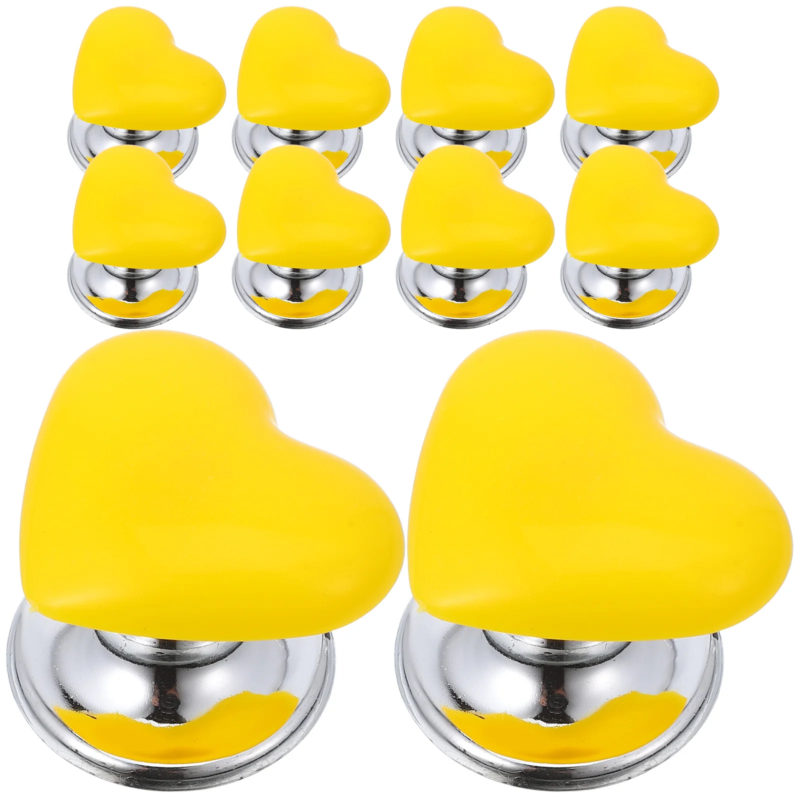 10 Pcs Toilet Press Button Pusher Adhesive Heart Knobs Tool Shape Helper Tanktops Love Retro Cabinet Pp Stainless Steel