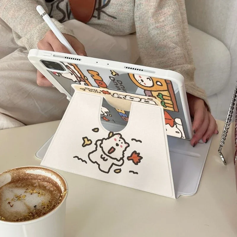 360 Degree Rotation Smart Cover for Samsung Tab S7 S8 S9 11 Plus S6 Lite 10.4 Inch Cover Funda for A9 8.7" Plus 11" Cute Puppy 3
