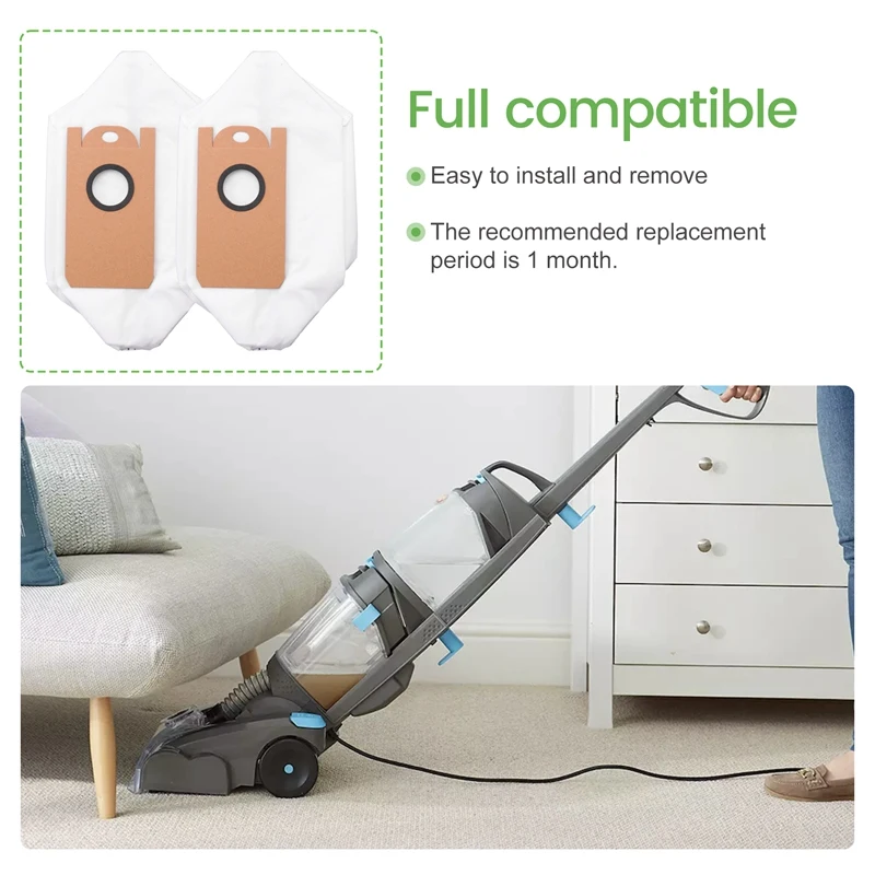 ABJA-For VIOMI S9 جهاز آلي لتنظيف الأتربة كيس مرشح كيس لجميع الغبار سعة 3 لتر ما يصل إلى 1 شهر من الاستقلال مختومة بالكامل