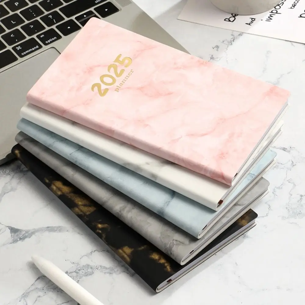 

Stationery Multifunction 2025 Schedule Notepad A6 Square English Notebook Portable 365-Day English Schedule Book Home