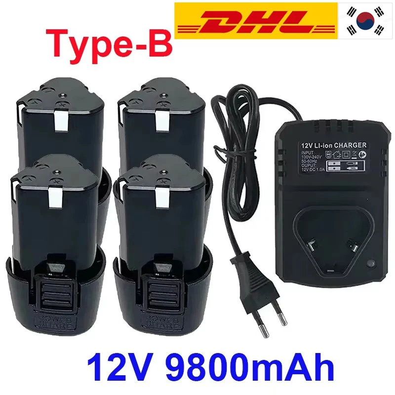 Original 12V 9800mAh type B electric tool universal charging battery, electric screwdriver, electric drill lithium-ion battery