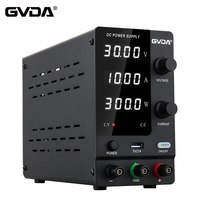 GVDA Adjustable DC Power Supply 30V 10A 60V 5A Lab Bench Power Source Stabilized Voltage Regulator 120V 3A with Rotary Encoder