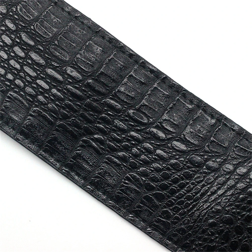 

Embossed PU Leather Guitar Strap Adjustable Length 51 to 59 Suitable for Acoustic Electric Bass Guitars Black 2