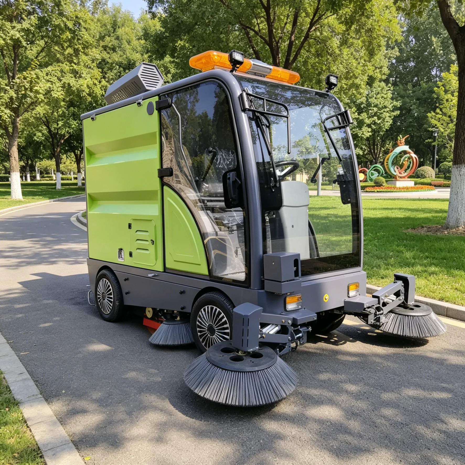 Customized Multifunction Cleaning Equipment Industrial Ride-On Outdoor Electric Road Sweeper Truck Street Sweeper For Street Ro