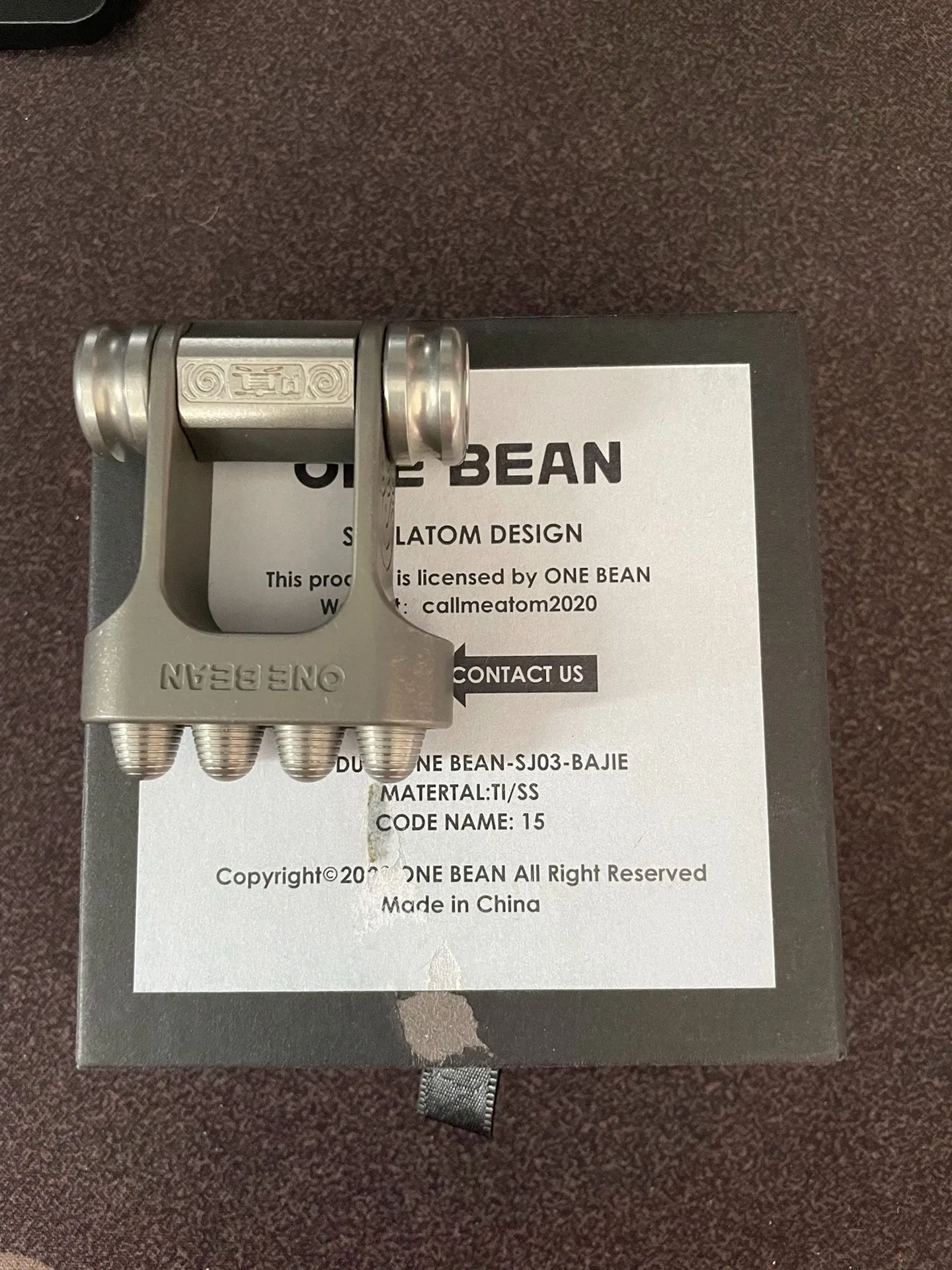 Onebean One Bean Eight Rings Finger Tiger, stainless steel+titanium version EDC