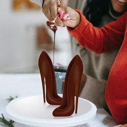 NICEFurniture Fondant Shoe Chocolate Mould High Heel Candy Sugar Paste Mold for Cake Decorating DIY Home Baking Suger Craft