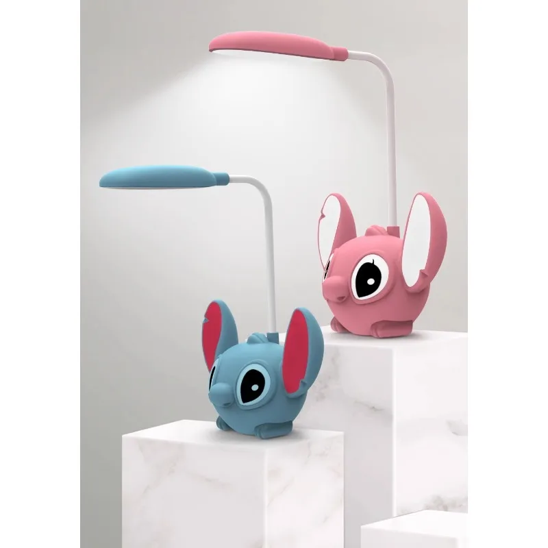 Lampa biurkowa Led Lilo i stich Disney z temperówką składana lampka urocza lampka biurkowa Usb doładuj lekki prezent od kolegów z klasy