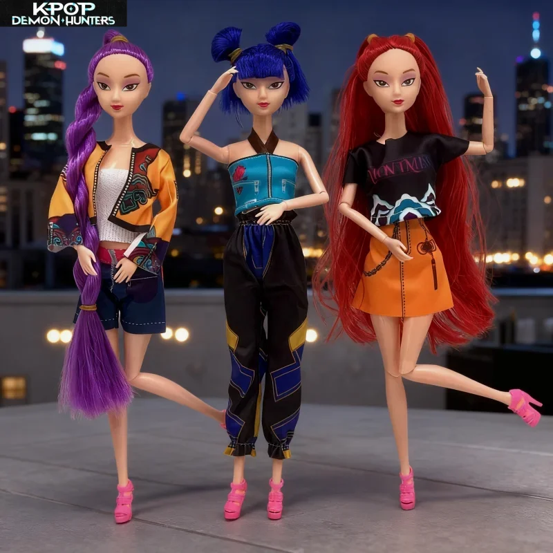 In Stock NEW Anime KPop Demon Hunters Doll Vinyl Toy Rumi Mira zoi Character vinyl mask Figurine Birthday Gift Fan Club Gifts,.,