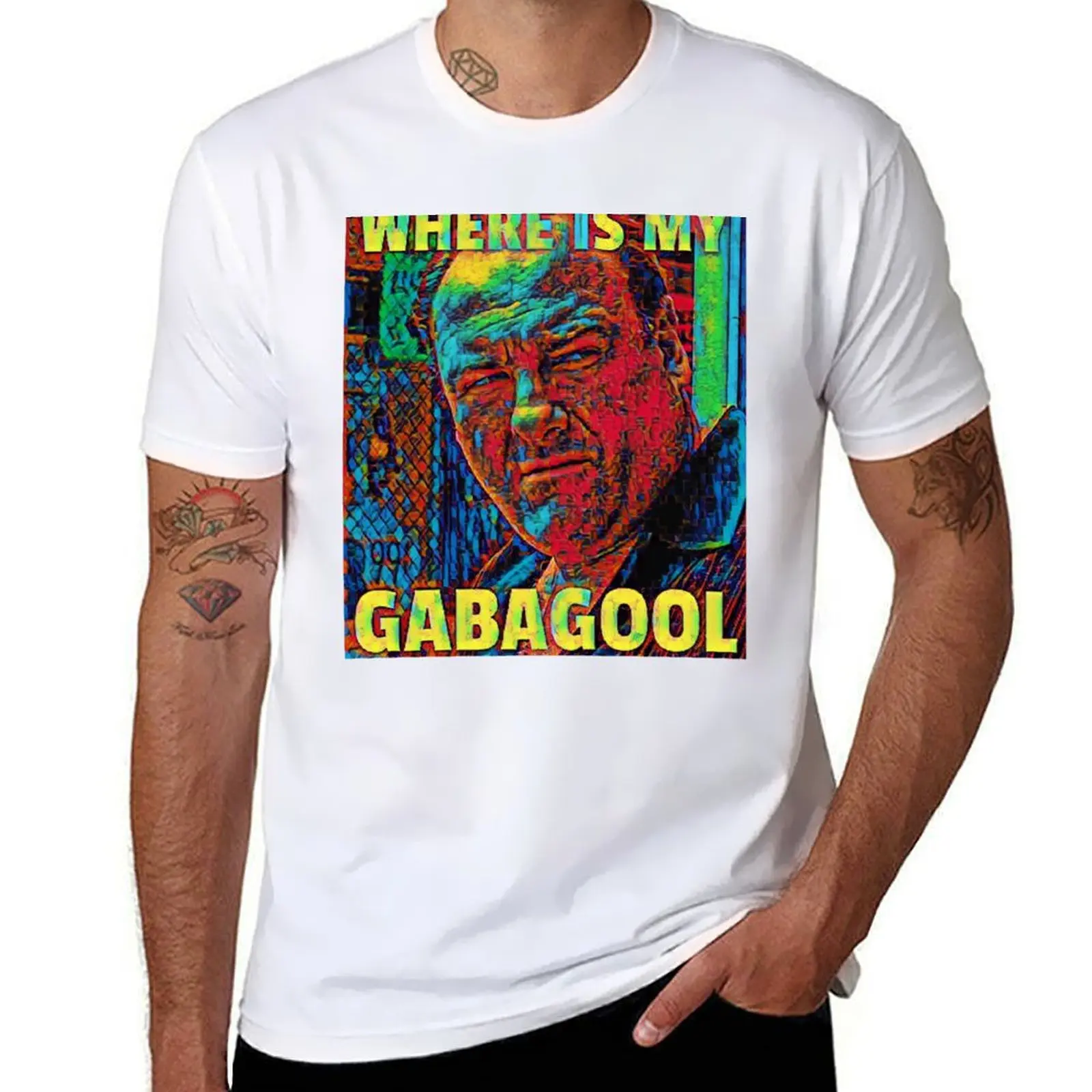 

Where's my gabagool funny Meme T-Shirt man t shirts cotton t shirt man plain T-Shirt