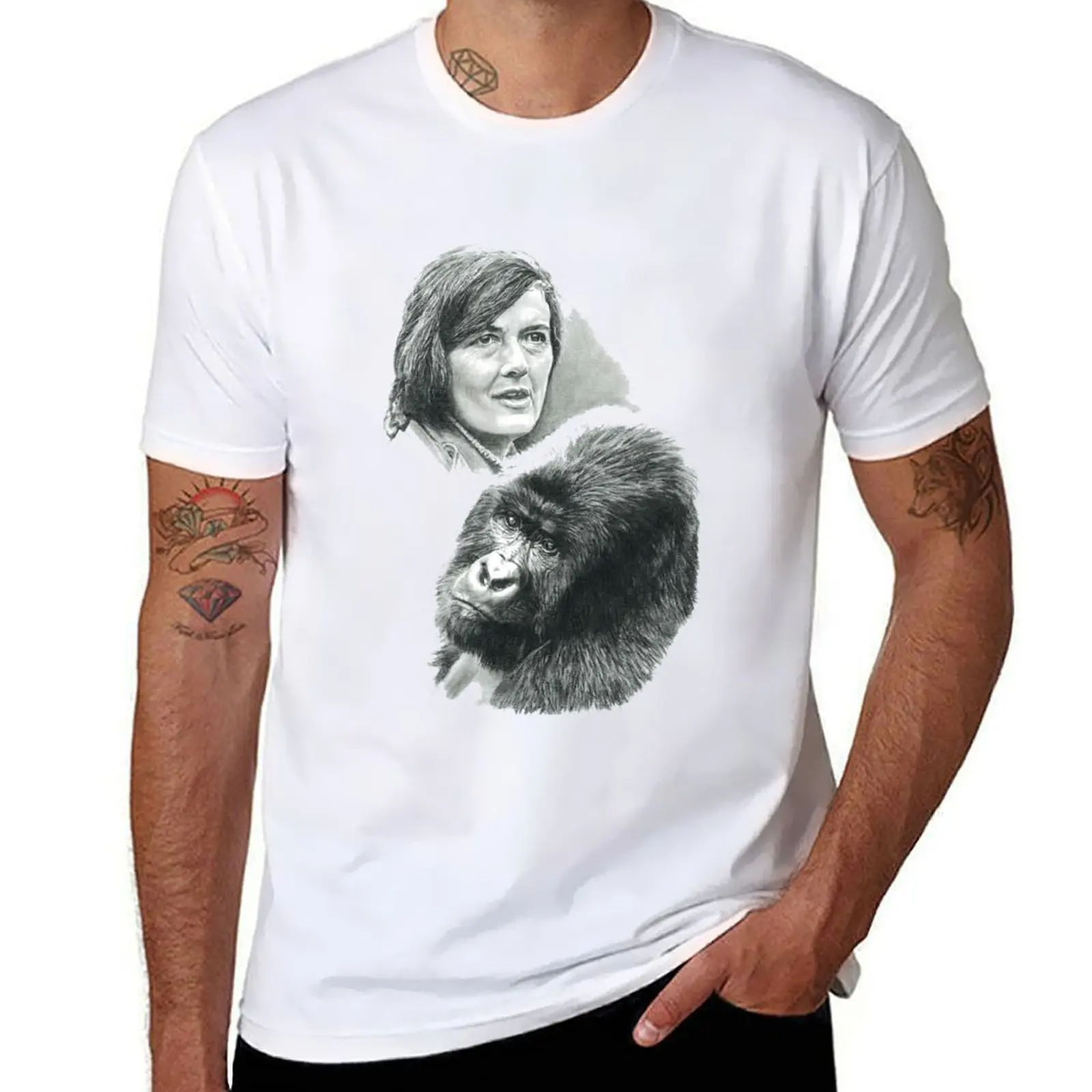 

TRIBUTE TO DIAN FOSSEY T-Shirt man t shirt cotton high quality cotton t shirt man T-Shirt