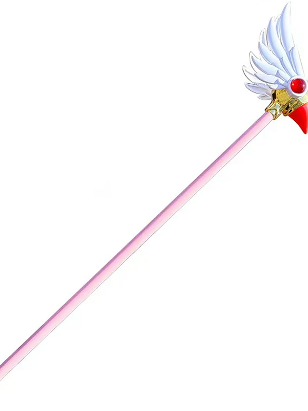Varinha Mágica Extensível Acório de Cosplay Menina Anime Sakura Varinha com Cabeça de Pássaro Sonho Estelar Brinquedo Tran...