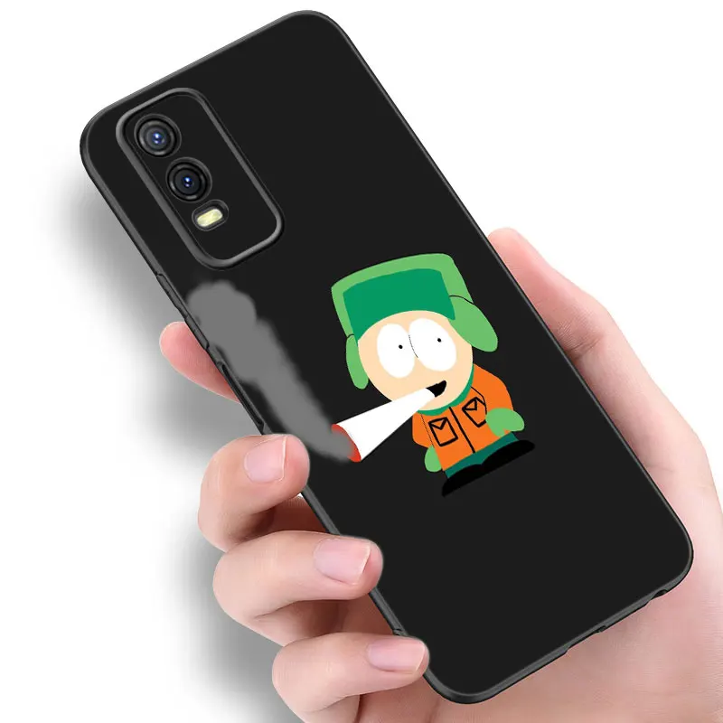 Funny S-South Park Silicone Phone Case For V27 V30 Pro V29e Y27 Y55 Y78 5G Y02S Y15S Y17S Y21S Y33S Y76S Y16 Y22 Y35 Y36